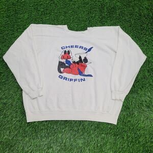 Vintage 80s Drinking Drunk Sweatshirt Womens XL 24x20 Cheers Griffin